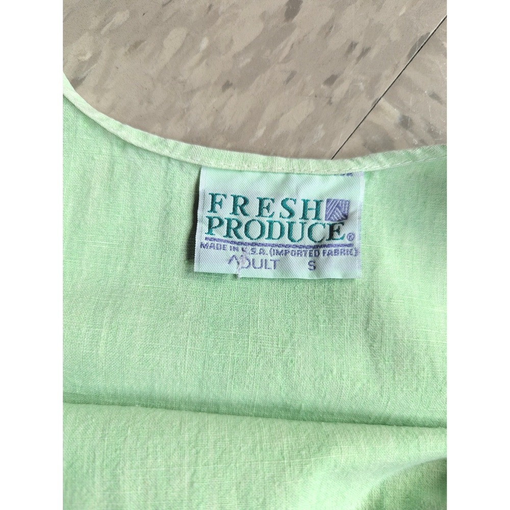 Fresh Produce Vintage 90s Mint Green Cotton Linen Blend Maxi Pocket Dress Small - Picture 6 of 9